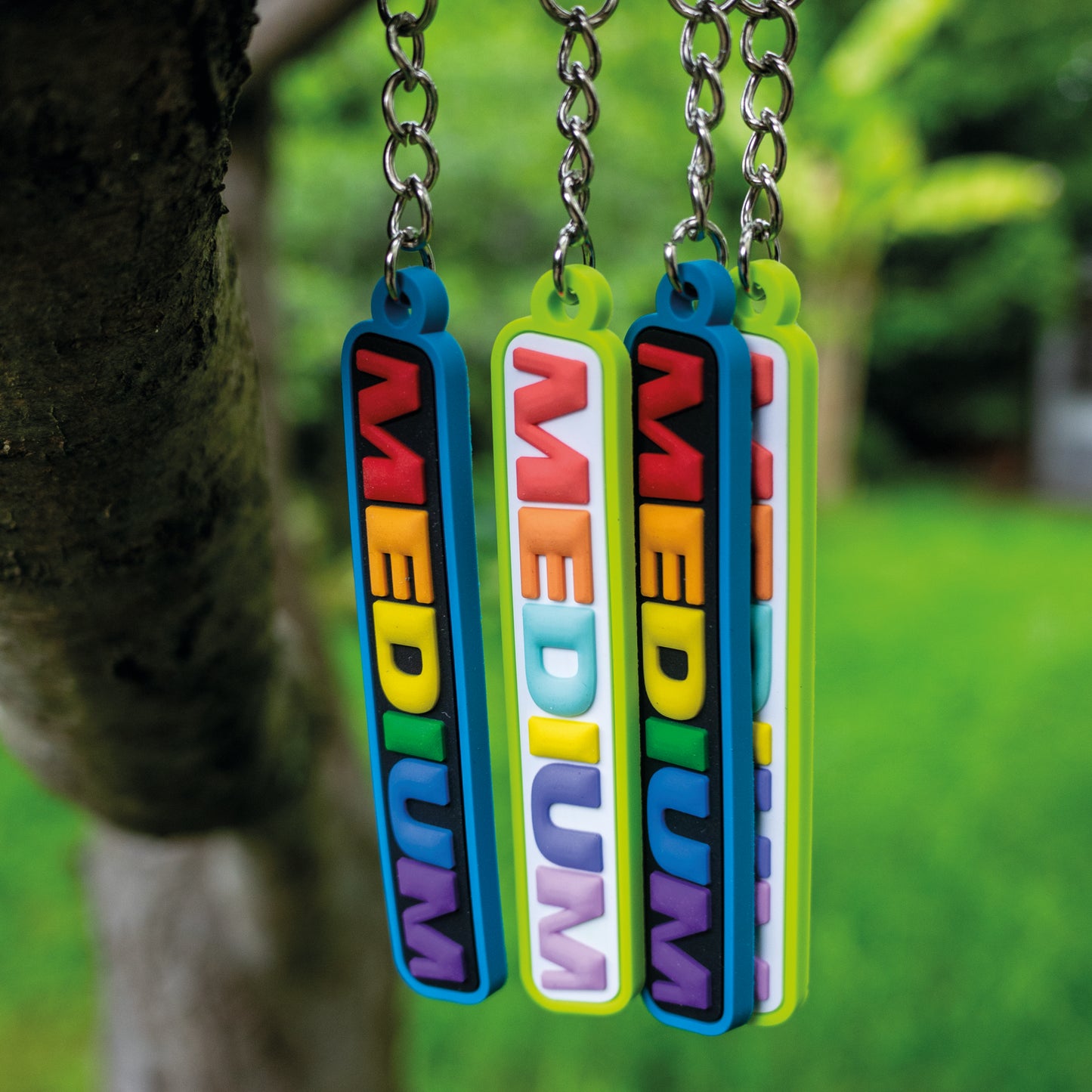 Medium rubber keychain